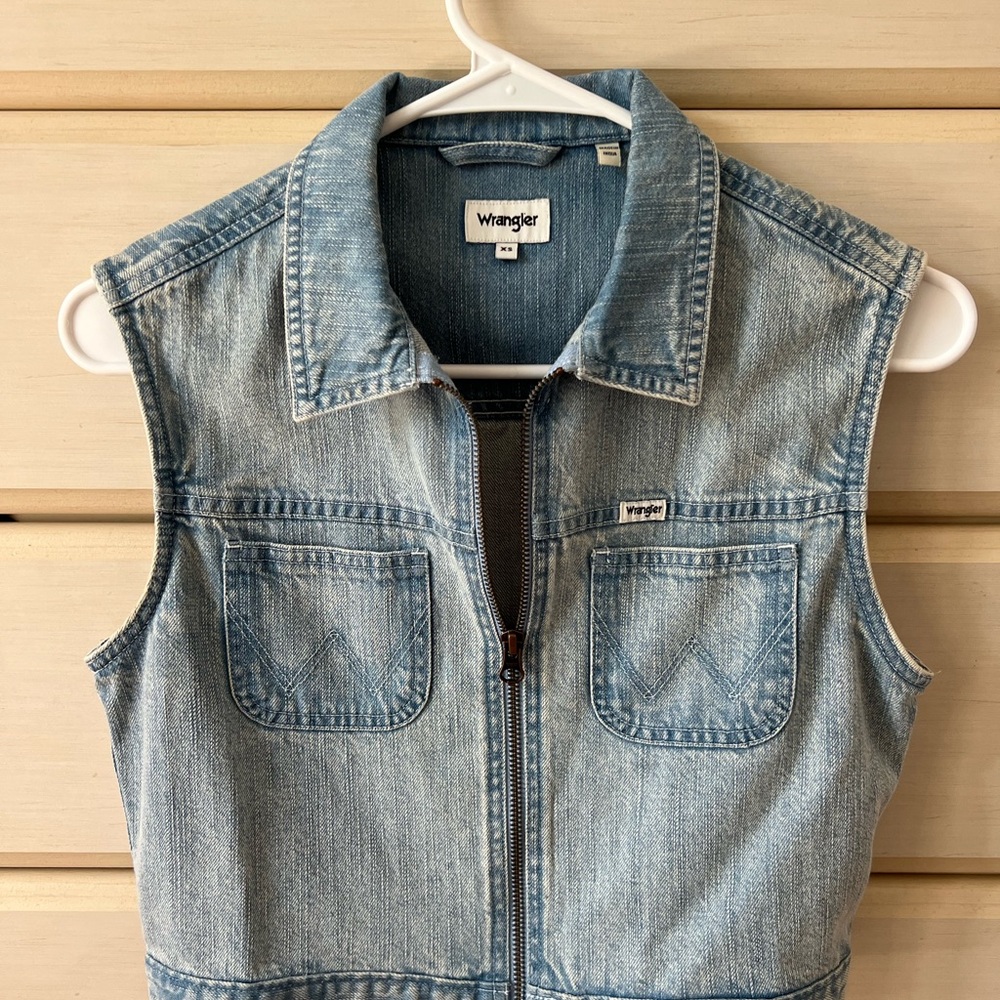 Wrangler Light Blue Denim Vest